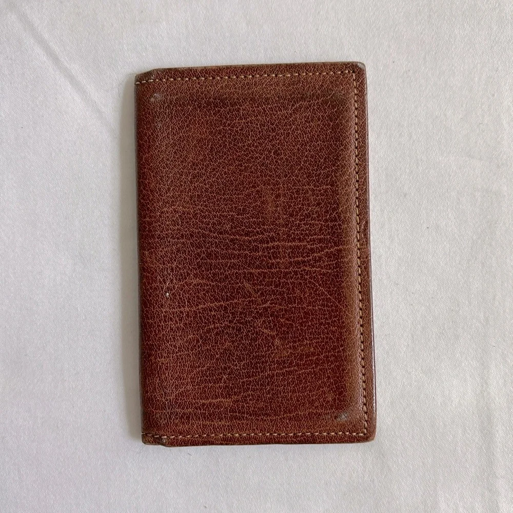 🩵5/$25🩵 Vintage Rolfs Golden Circle water buffalo leather flat card case